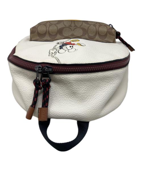 COACH（コーチ）COACH (コーチ) Disney (ディズニー) COACH Disney 日本限定ディズニーコラボ リュック ベージュ×アイボリーの古着・服飾アイテム