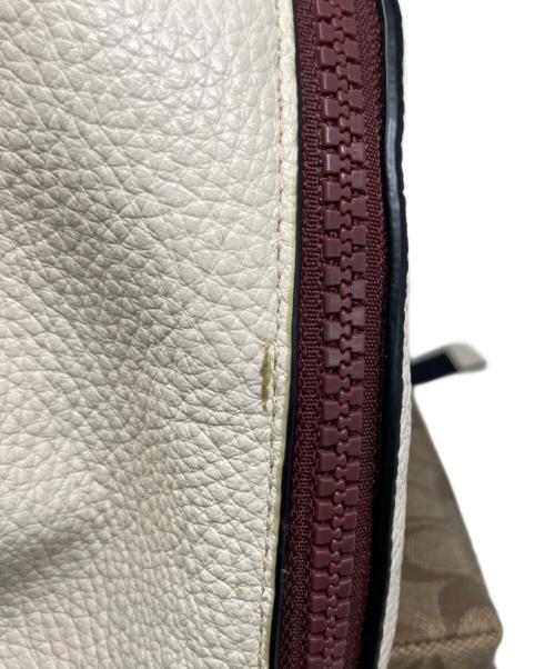 COACH（コーチ）COACH (コーチ) Disney (ディズニー) COACH Disney 日本限定ディズニーコラボ リュック ベージュ×アイボリーの古着・服飾アイテム