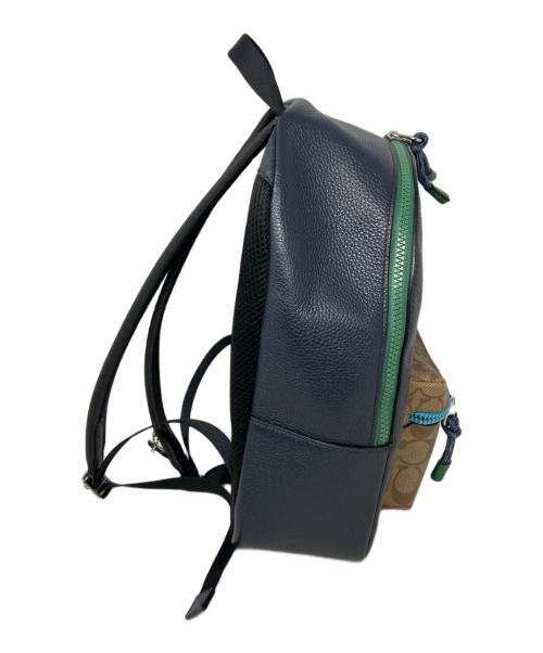 COACH（コーチ）COACH (コーチ) Disney (ディズニー) COACH Disney 日本限定ディズニーコラボ リュック ネイビー×ベージュの古着・服飾アイテム