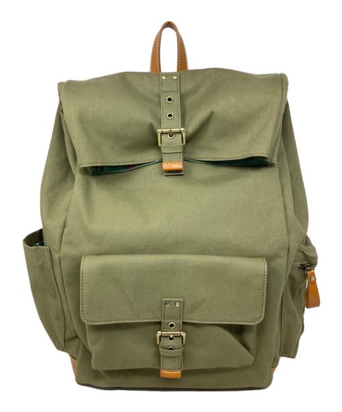 倉敷帆布（クラシキハンプ）倉敷帆布 (クラシキハンプ) MOOMIN (ムーミン) 倉敷帆布 MOOMIN スナフキン 旅人のリュックサック カーキの古着・服飾アイテム