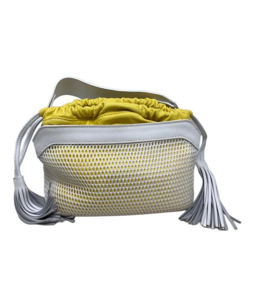 CHRISTIAN VILLA（クリスチャンヴィラ）CHRISTIAN VILLA (クリスチャンヴィラ) CHRISTIAN VILLA 2WAYバッグ ホワイト×イエローの古着・服飾アイテム