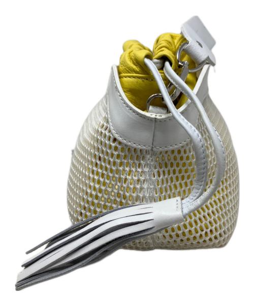 CHRISTIAN VILLA（クリスチャンヴィラ）CHRISTIAN VILLA (クリスチャンヴィラ) CHRISTIAN VILLA 2WAYバッグ ホワイト×イエローの古着・服飾アイテム