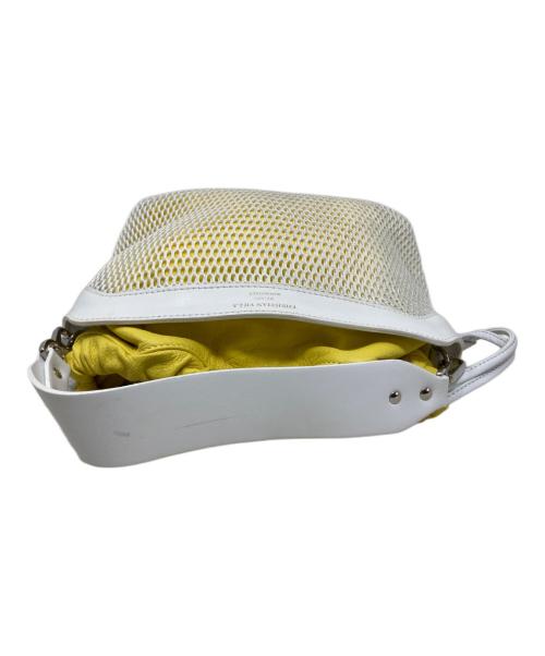 CHRISTIAN VILLA（クリスチャンヴィラ）CHRISTIAN VILLA (クリスチャンヴィラ) CHRISTIAN VILLA 2WAYバッグ ホワイト×イエローの古着・服飾アイテム