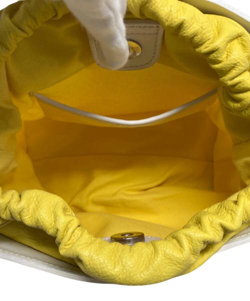 CHRISTIAN VILLA（クリスチャンヴィラ）CHRISTIAN VILLA (クリスチャンヴィラ) CHRISTIAN VILLA 2WAYバッグ ホワイト×イエローの古着・服飾アイテム