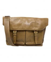 土屋鞄（ツチヤカバン）の古着「土屋鞄 ビークル ハーフフラップショルダーバッグ」｜ブラウン