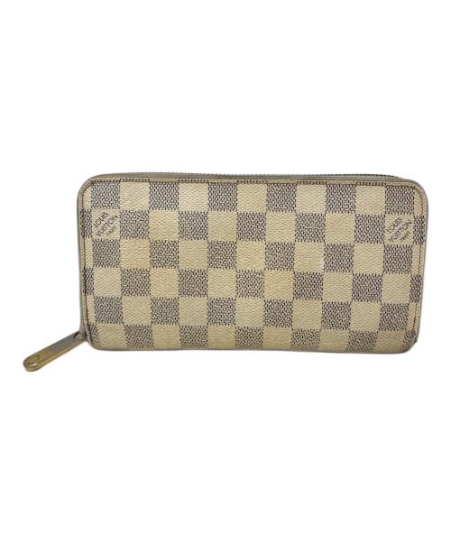 LOUIS VUITTON（ルイ ヴィトン）LOUIS VUITTON (ルイ ヴィトン) LOUIS VUITTON ダミエ・アズール ジッピー ウォレット ラウンドファスナー財布 ベージュ×ブラックの古着・服飾アイテム