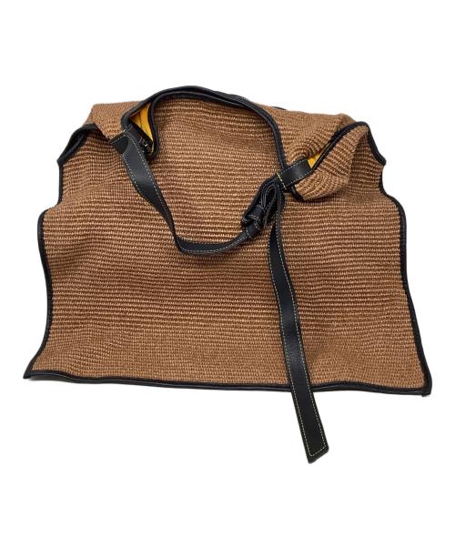 ANITA BILARDI（アニタビラルディ）Anita Bilardi (アニタビラルディ) SNOOPY (スヌーピー) Anita Bilardi SNOOPY トートバッグ ブラウン×ブラックの古着・服飾アイテム