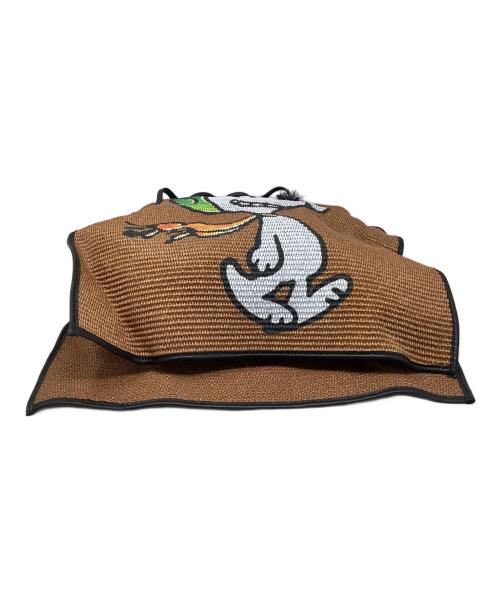 ANITA BILARDI（アニタビラルディ）Anita Bilardi (アニタビラルディ) SNOOPY (スヌーピー) Anita Bilardi SNOOPY トートバッグ ブラウン×ブラックの古着・服飾アイテム