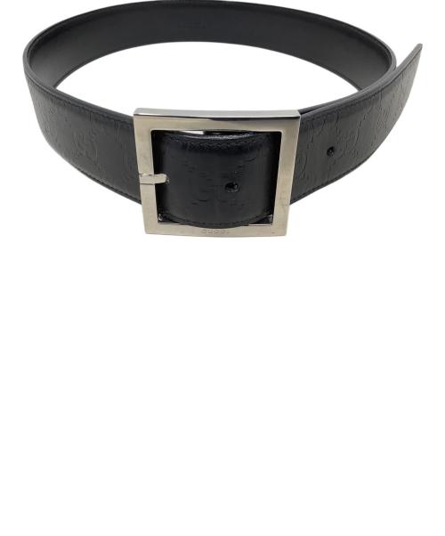 GUCCI（グッチ）GUCCI (グッチ) GUCCI グッチシマ レザーベルト ブラックの古着・服飾アイテム