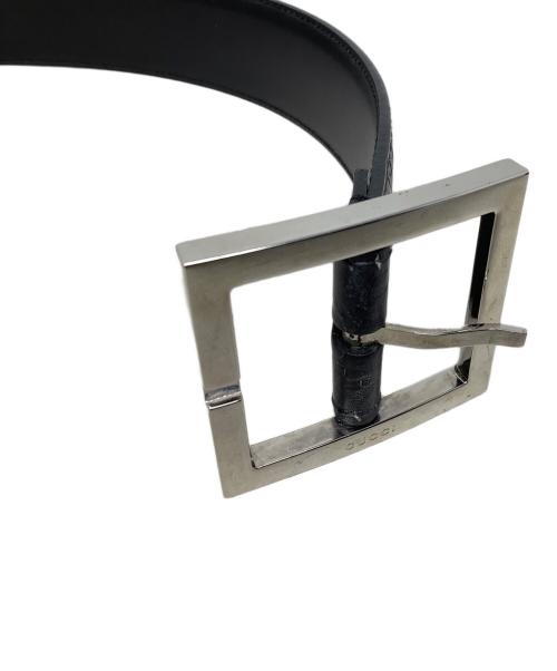 GUCCI（グッチ）GUCCI (グッチ) GUCCI グッチシマ レザーベルト ブラックの古着・服飾アイテム