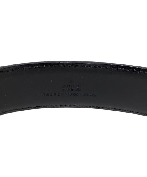 GUCCI（グッチ）GUCCI (グッチ) GUCCI グッチシマ レザーベルト ブラックの古着・服飾アイテム