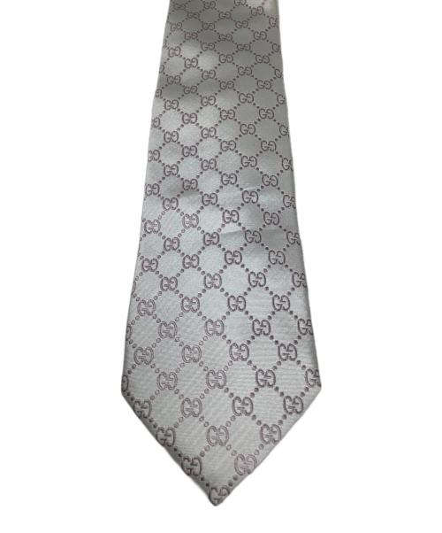 GUCCI（グッチ）GUCCI (グッチ) GUCCI GG ネクタイ グレー サイズ:‐の古着・服飾アイテム