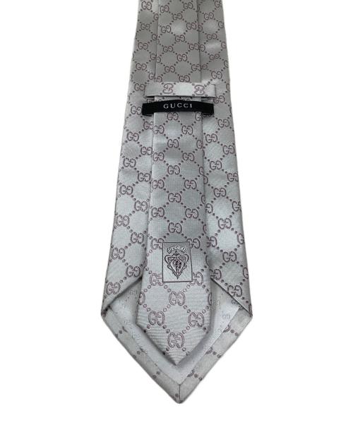 GUCCI（グッチ）GUCCI (グッチ) GUCCI GG ネクタイ グレー サイズ:‐の古着・服飾アイテム