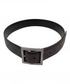 GUCCIグッチ）の古着「GUCCI グッチシマ レザーベルト」｜ダークブラウン