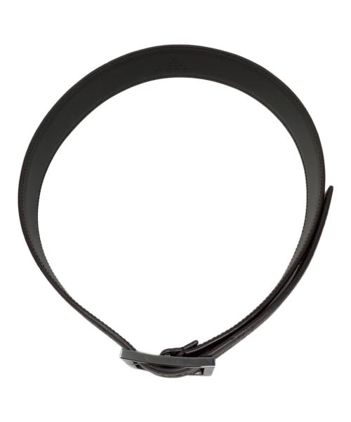 GUCCI（グッチ）GUCCI (グッチ) GUCCI グッチシマ レザーベルト ダークブラウン サイズ:80/32の古着・服飾アイテム