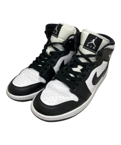 NIKE（ナイキ）NIKE (ナイキ) NIKE Air Jordan 1 MID ハイカットスニーカー ホワイト×ブラック サイズ:26.5㎝の古着・服飾アイテム