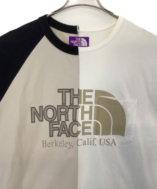 THE NORTHFACE PURPLELABEL（ザ・ノースフェイス パープルレーベル）THE NORTHFACE PURPLELABEL THE NORTHFACE PURPLELABEL High Bulky Jersey L/S Logo Tee 長袖カットソー ホワイト サイズ:Lの古着・服飾アイテム