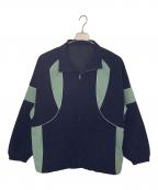 steinシュタイン）の古着「stein TRAINER'S TRACK JACKET」｜ブラック×グリーン