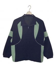 stein（シュタイン）の古着「stein TRAINER'S TRACK JACKET」｜ブラック×グリーン