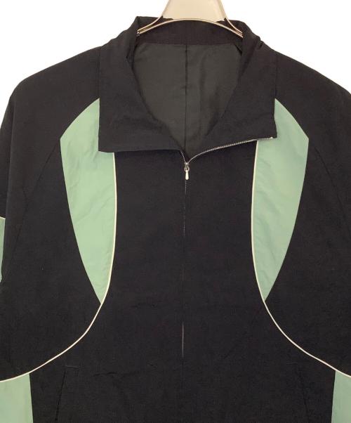 stein（シュタイン）stein (シュタイン) stein TRAINER'S TRACK JACKET ブラック×グリーン サイズ:Sの古着・服飾アイテム