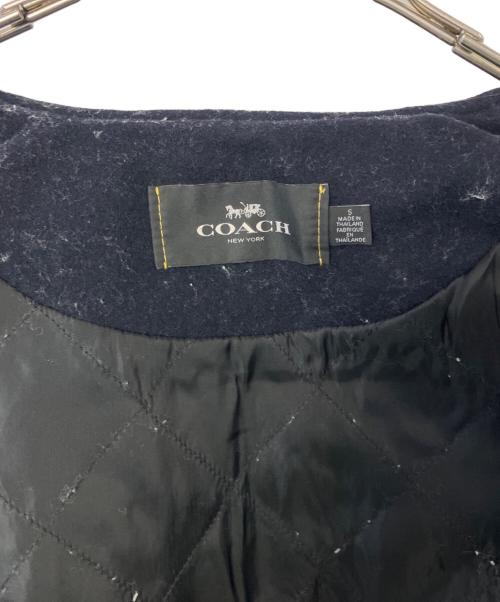 COACH（コーチ）COACH (コーチ) COACH スタジャン ネイビー×ホワイト サイズ:Sの古着・服飾アイテム