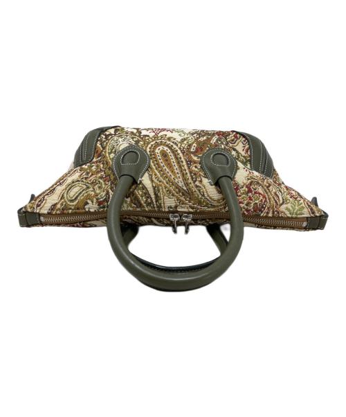 A VACATION（ア ヴァケーション）A VACATION (ア ヴァケーション) a vacation ハンドバッグ ベージュ×グリーンの古着・服飾アイテム