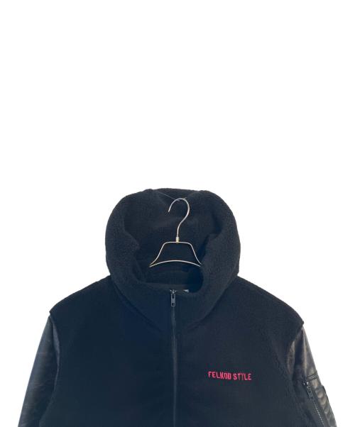 felkod（フィルコッド）felkod (フィルコッド) felkod ボアジャケット ブラック サイズ:Sの古着・服飾アイテム