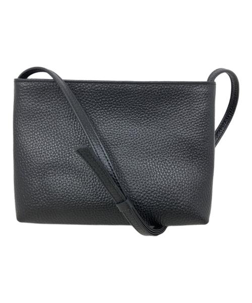 HushTug（ハッシュタグ）HUSHTUG (ハッシュタグ) HUSHTUG レザーショルダーバッグ ブラックの古着・服飾アイテム