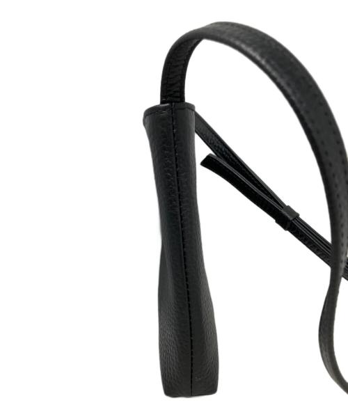 HushTug（ハッシュタグ）HUSHTUG (ハッシュタグ) HUSHTUG レザーショルダーバッグ ブラックの古着・服飾アイテム