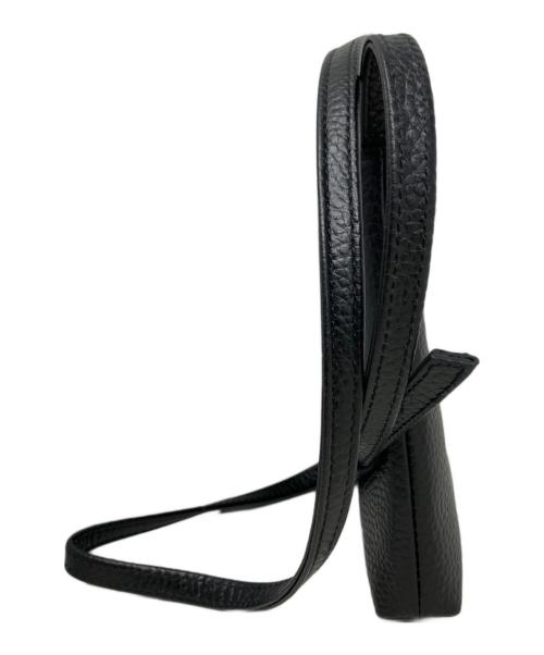 HushTug（ハッシュタグ）HUSHTUG (ハッシュタグ) HUSHTUG レザーショルダーバッグ ブラックの古着・服飾アイテム