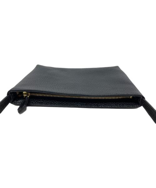 HushTug（ハッシュタグ）HUSHTUG (ハッシュタグ) HUSHTUG レザーショルダーバッグ ブラックの古着・服飾アイテム