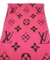 LOUIS VUITTON (ルイ ヴィトン) LOUIS VUITTON ロゴマニア マフラー ピンク×ブラック：30000円