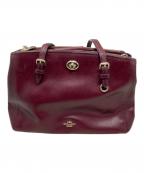COACHコーチ）の古着「COACH 2WAYショルダーバッグ」｜ワインレッド