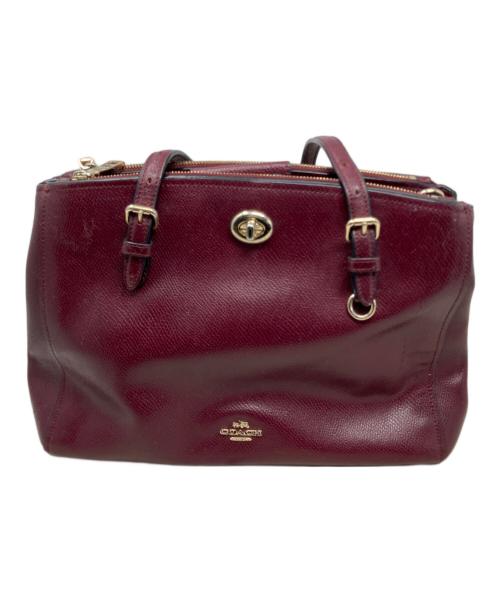 COACH（コーチ）COACH (コーチ) COACH 2WAYショルダーバッグ ワインレッドの古着・服飾アイテム