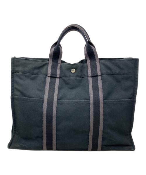 HERMES（エルメス）HERMES (エルメス) HERMES ドーヴィル トートバッグ ブラックの古着・服飾アイテム