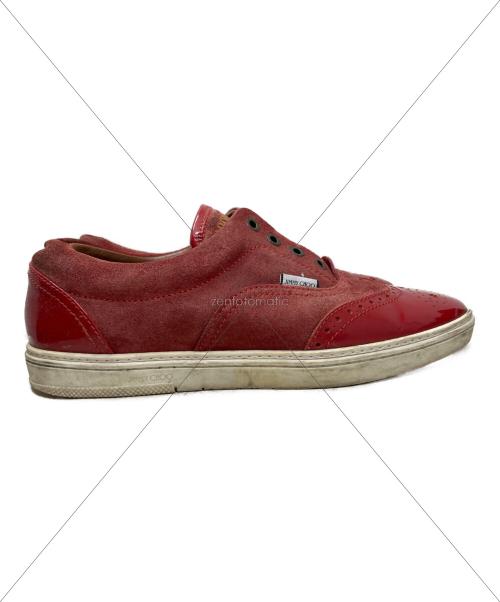 JIMMY CHOO（ジミーチュウ）JIMMY CHOO (ジミーチュウ) JIMMY CHOO メダリオンスニーカー レッド サイズ:26㎝の古着・服飾アイテム