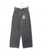 Sea Room lynnシールームリン）の古着「Sea Room Lynn ワイドデニムパンツ」｜グレー