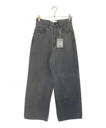 Sea Room lynn（シールームリン）の古着「Sea Room Lynn ワイドデニムパンツ」｜グレー
