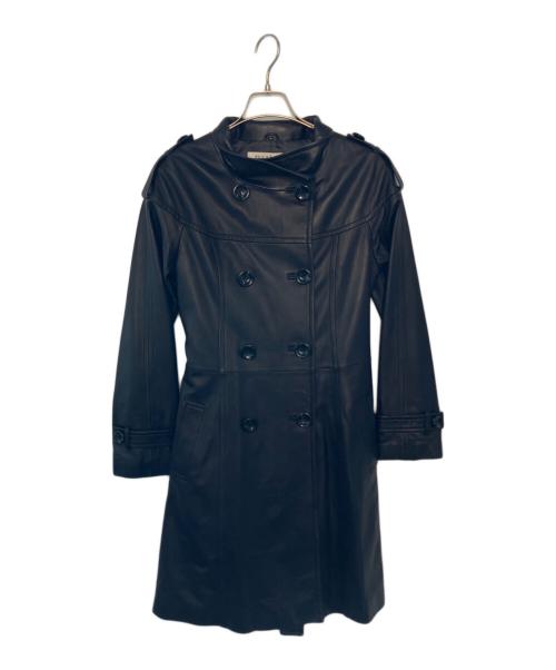 BALMAIN（バルマン）BALMAIN (バルマン) BALMAIN レザーコート ブラック サイズ:9の古着・服飾アイテム