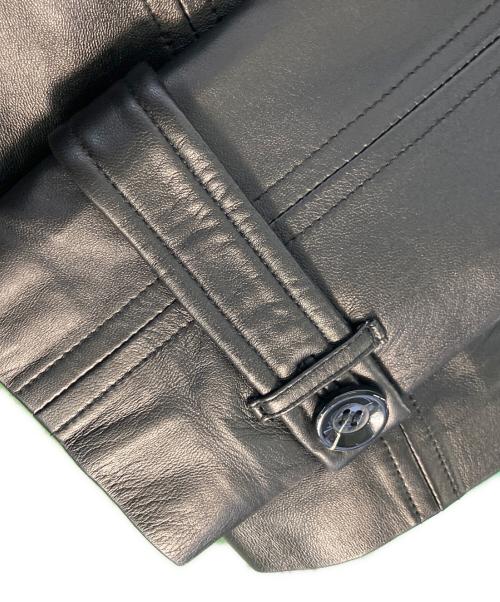 BALMAIN（バルマン）BALMAIN (バルマン) BALMAIN レザーコート ブラック サイズ:9の古着・服飾アイテム