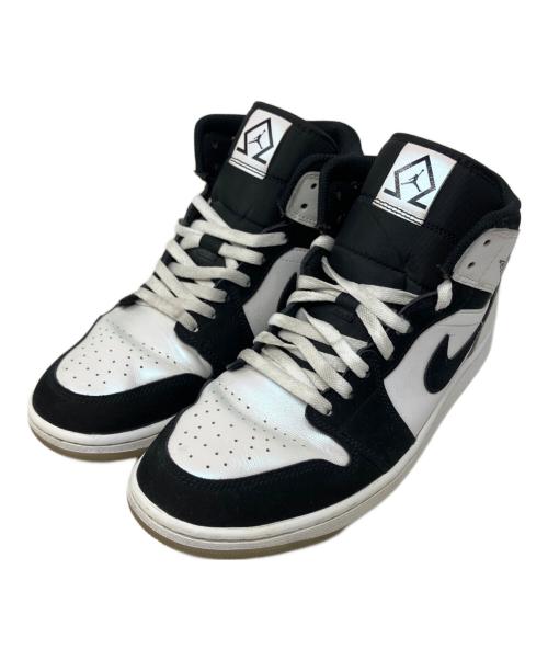 NIKE（ナイキ）NIKE (ナイキ) NIKE Air Jordan 1 Mid スニーカー ホワイト×ブラック サイズ:27㎝の古着・服飾アイテム