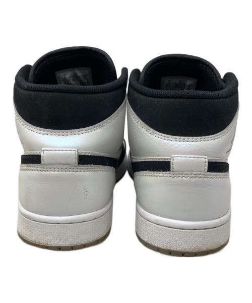 NIKE（ナイキ）NIKE (ナイキ) NIKE Air Jordan 1 Mid スニーカー ホワイト×ブラック サイズ:27㎝の古着・服飾アイテム