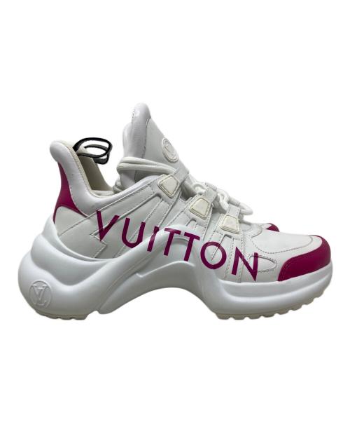 LOUIS VUITTON（ルイ ヴィトン）LOUIS VUITTON (ルイ ヴィトン) LOUIS VUITTON LVアークライト スニーカー ホワイト×ピンク サイズ:36の古着・服飾アイテム