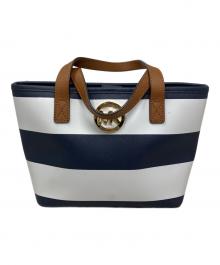 MICHAEL KORS（マイケル・コース）の古着「MICHAEL KORS ハンドバッグ」｜ホワイト×ネイビー