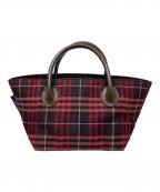 BURBERRY BLUE LABELバーバリー ブルー レーベル）の古着「BURBERRY BLUE LABEL ハンドバッグ」｜ブラウン×レッド