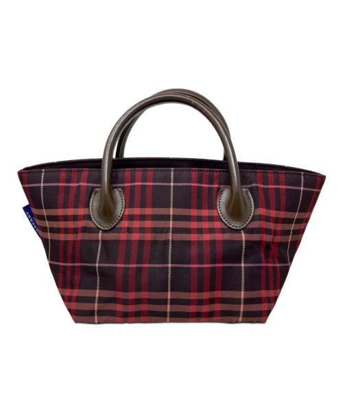 BURBERRY BLUE LABEL（バーバリー ブルー レーベル）BURBERRY BLUE LABEL (バーバリー ブルー レーベル) BURBERRY BLUE LABEL ハンドバッグ ブラウン×レッドの古着・服飾アイテム