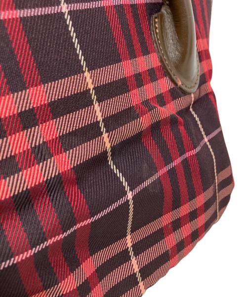 BURBERRY BLUE LABEL（バーバリー ブルー レーベル）BURBERRY BLUE LABEL (バーバリー ブルー レーベル) BURBERRY BLUE LABEL ハンドバッグ ブラウン×レッドの古着・服飾アイテム
