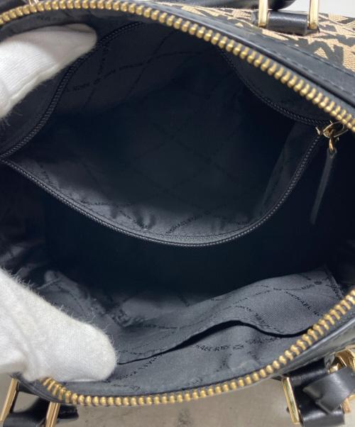 MICHAEL KORS（マイケル・コース）MICHAEL KORS (マイケル・コース) MICHAEL KORS 2WAYバッグ ブラック×ベージュの古着・服飾アイテム