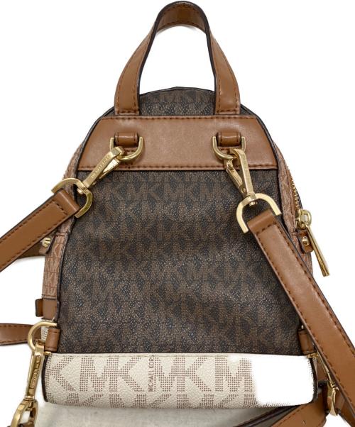 MICHAEL KORS（マイケル・コース）MICHAEL KORS (マイケル・コース) MICHAEL KORS ミニリュック ホワイト×ブラウンの古着・服飾アイテム