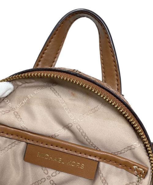 MICHAEL KORS（マイケル・コース）MICHAEL KORS (マイケル・コース) MICHAEL KORS ミニリュック ホワイト×ブラウンの古着・服飾アイテム